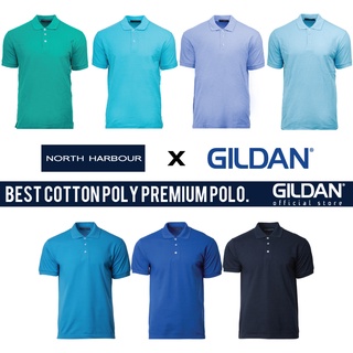 Gildan x NORTH HARBOUR เสื้อโปโล ผ้าฝ้าย โพลีเอสเตอร์ แบบนิ่ม พรีเมี่ยม สําหรับผู้ชาย และผู้หญิง NHB2400