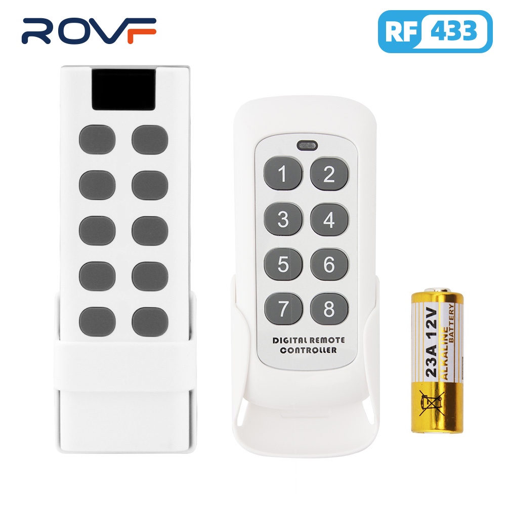 ภาพหน้าปกสินค้าROVF รีโมทคอนโทรลไร้สาย 433 Mhz 10/4 ปุ่ม Ev 1527 Code Key Rfสำหรับควบคุมภายในบ้าน จากร้าน rovf.th บน Shopee