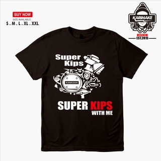 เสื้อยืด ลาย Kawasaki Ninja Super Kips Racing สําหรับยานยนต์
