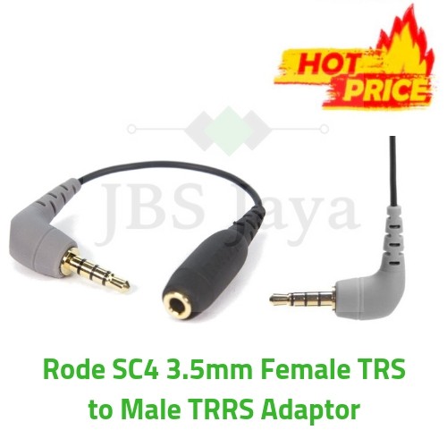 Rode SC4 3.5 มม. TRS ตัวเมียเป็นตัวปรับแต่ง TRRS ตัวผู้ | Shopee Thailand