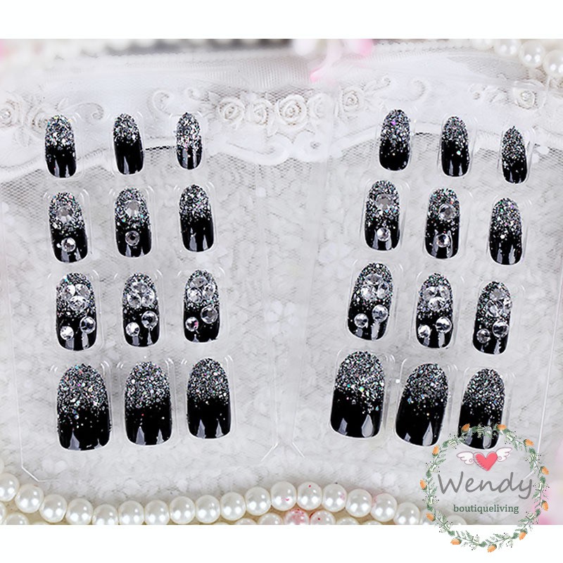 24pcs-3d-bling-nail-art-jewelry-glitter-rhinestone-decor-nail-tips-black-fake-nails