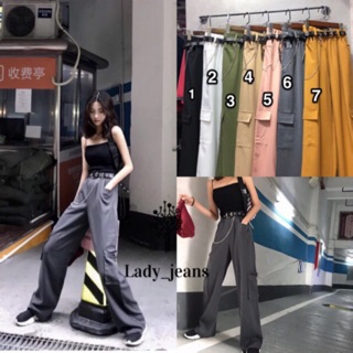 สินค้า Lady_jeans #928 กางเกงขายาว ฟรีเข็มขัดโซ่ กางเกงขายาว กางเกงทรงลุง+ฟรีเข็มขัดโซ่ ผู้หญิง ฟรีไซส์
