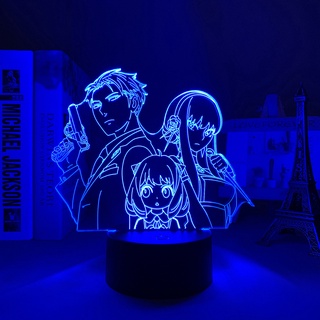 โคมไฟข้างเตียง ลายการ์ตูนอนิเมะ Spy X Family Night Light เปลี่ยนสีได้ ของขวัญสุดเท่ สําหรับครอบครัว