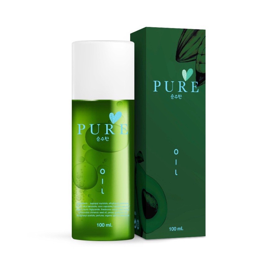 เพียวออยล์ ขวดเขียว ช่วยขจัดคราบดำ Pure Oil 100 ml. Shopee Thailand
