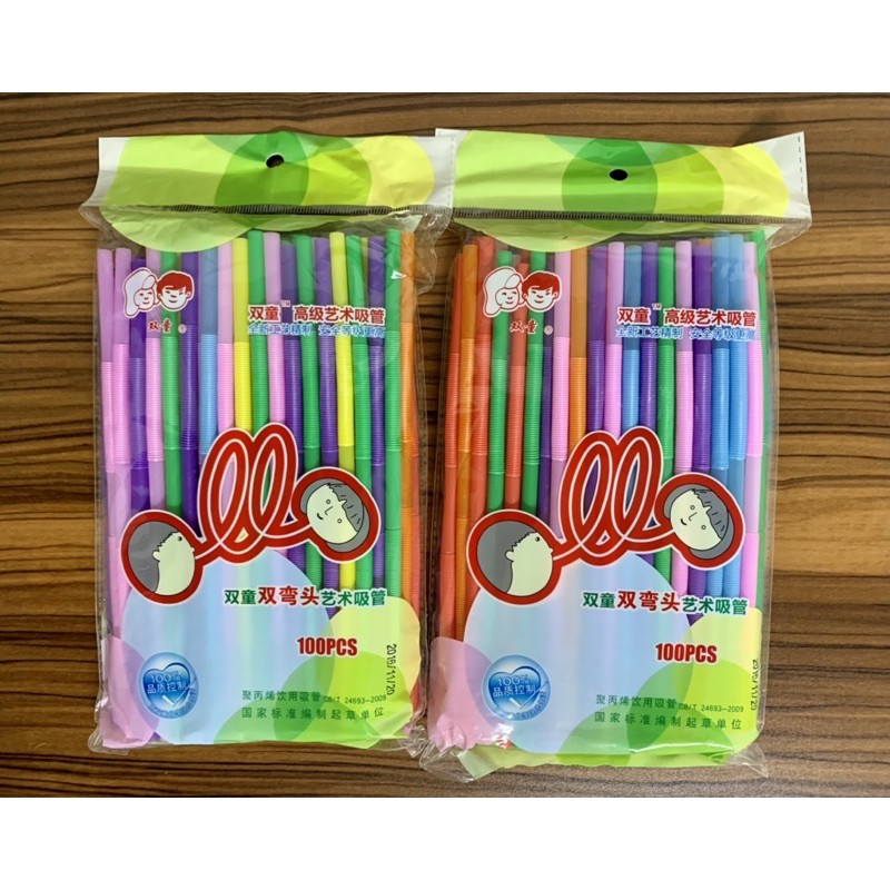 หลอดพลาสติกงอได้-2-ท่อนคละสี