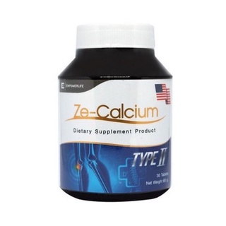 ZE-Calcium ZE Calcium Type II 30s./ 90เม็ด แคลเซียม คอลลาเจนไทพ์ทู ปกป้องเนื้อเยื่อของกระดูกและกระดูกอ่อน