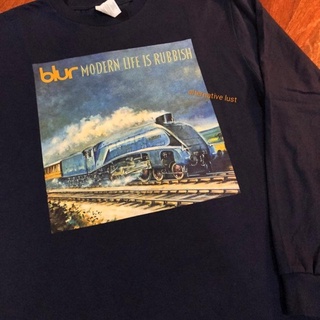 เสื้อยืดผ้าฝ้ายพรีเมี่ยม Blur - Modern Life is Rubbish Britpop เสื้อเชิ้ต สําหรับผู้ชาย