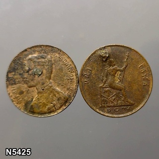 ชุด 2 เหรียญ เหรียญทองแดง โสฬส พระบรมรูป-พระสยามเทวาธิราช รัชกาลที่ 5 ร.ศ.109
