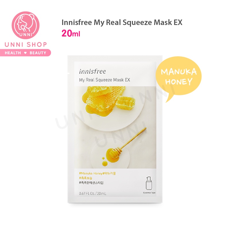 แท้100% Innisfree Squeeze Energy Mask / My Real Squeeze Mask มาส์กแผ่น ...