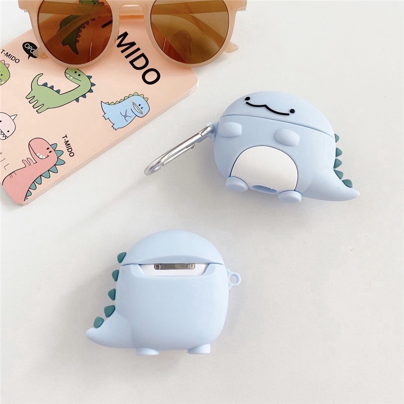 เคสซิลิโคนลายไดโนเสาร์สีฟ้าสําหรับ-airpods-1-2