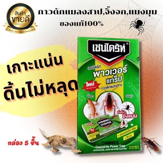 กาวดักจิ้งจก กาวดักแมลงสาบ กาวดักแมงมุม บ้านแมลงสาบ กำจัดแมลงสาป กำจัดแมลง เชนไดรท์ เพาเวอร์แทร็ป(มี 5 ชิ้น)ของแท้100%
