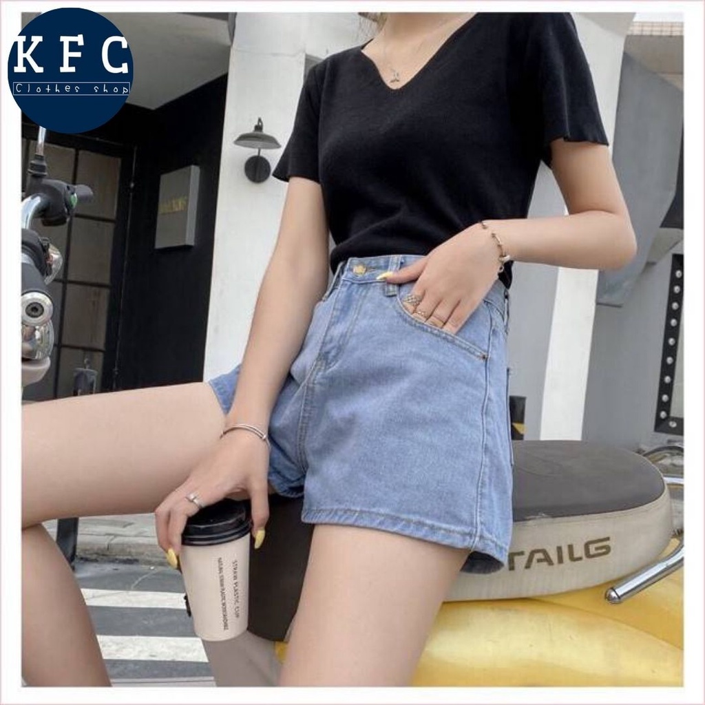 รูปภาพของKFC กางเกงยีนส์ขาสั้นเอวสูง NEW ทรงสวยๆสไตล์เกาหลี พร้อมส่ง 1001ลองเช็คราคา