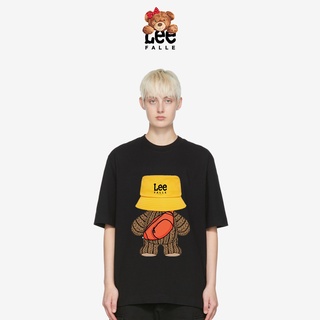 [S-5XL] Leefalle เสื้อยืดคอกลม แขนสั้น ผ้าฝ้าย ทรงหลวม แฟชั่นฤดูร้อน สําหรับผู้หญิง คู่รัก