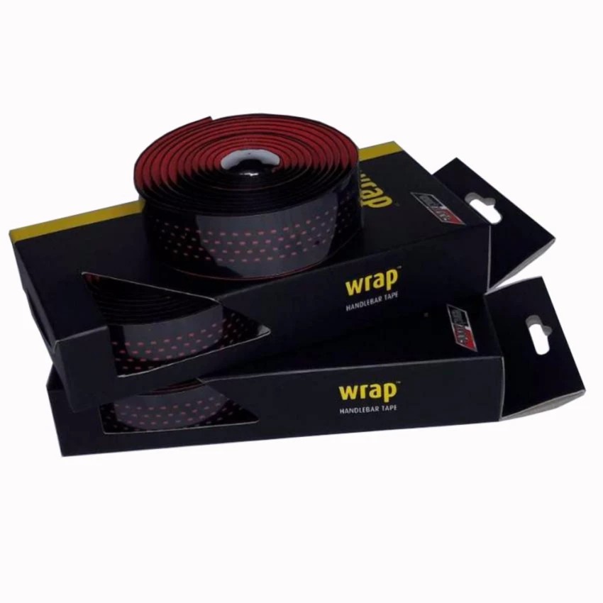 ผ้าพันแฮนด์จักรยานเสือหมอบสองชั่นลายจุดสีแดง-ยี่ห้อ-wrap