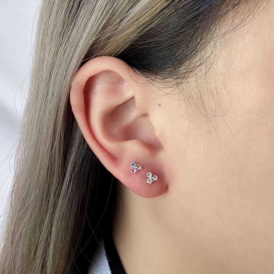 กรอกโค้ด-clmlh-ลด-45-triple-crystal-earring-silver925-ต่างหูเงินแท้925-ต่างหูคริสตัล-ต่างหูปักก้าน