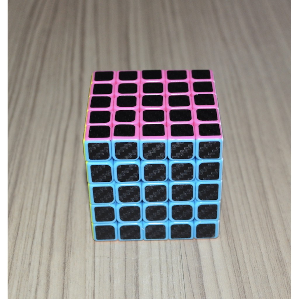 รูบิค-z-cube-5x5x5-with-black-carbon-fibre-stickers-full-bright-by-candyspeed