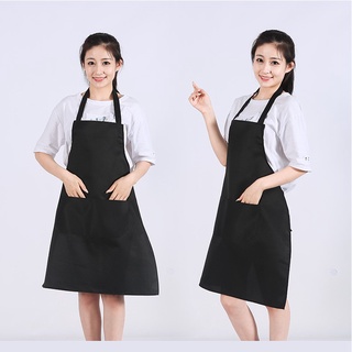 【คุณภาพสูง】Apron แฟชั่นผ้าใบผ้ากันเปื้อนกันน้ำร้านกาแฟตัดผมผ้ากันเปื้อนทำงานครัวผ้ากันเปื้อนทำอาหาร