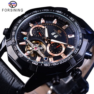 Forsining Steampunk Locomotive Fashion Sport Series Men Automatic Tourbillion Wristwatch Top Brand Luxury Mechanical Wat