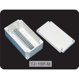 TJ-15P-M :Terminal Block Box IP66 (กล่องพลาสติก พร้อมเทอร์มินอลบล็อก)TIBOX , Size : 100x180x75 mm.