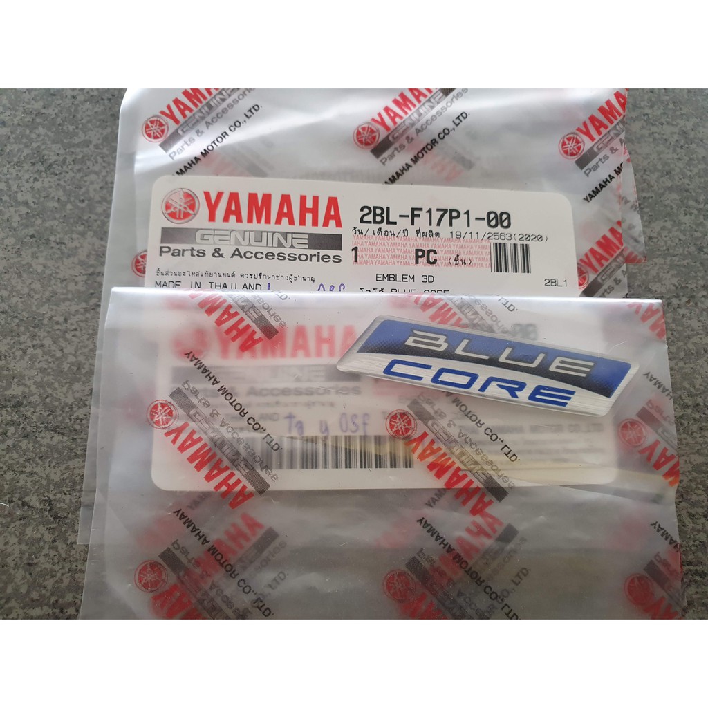 ราคาและรีวิว2BLF17P100 โลโก้ BLUE CORE logo yamaha แท้ศูนย์ สติกเกอร์เรซิ่น