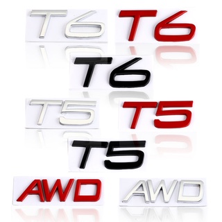 สติกเกอร์โลโก้ 3D AWD T5 T6 อุปกรณ์เสริม สําหรับตกแต่งรถยนต์ Volvo V40 V60 V90 XC60 XC90 XC40 S60 S90 S80 C30