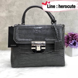 Zara Croc Handle Bag ของแท้ ราคาถูก