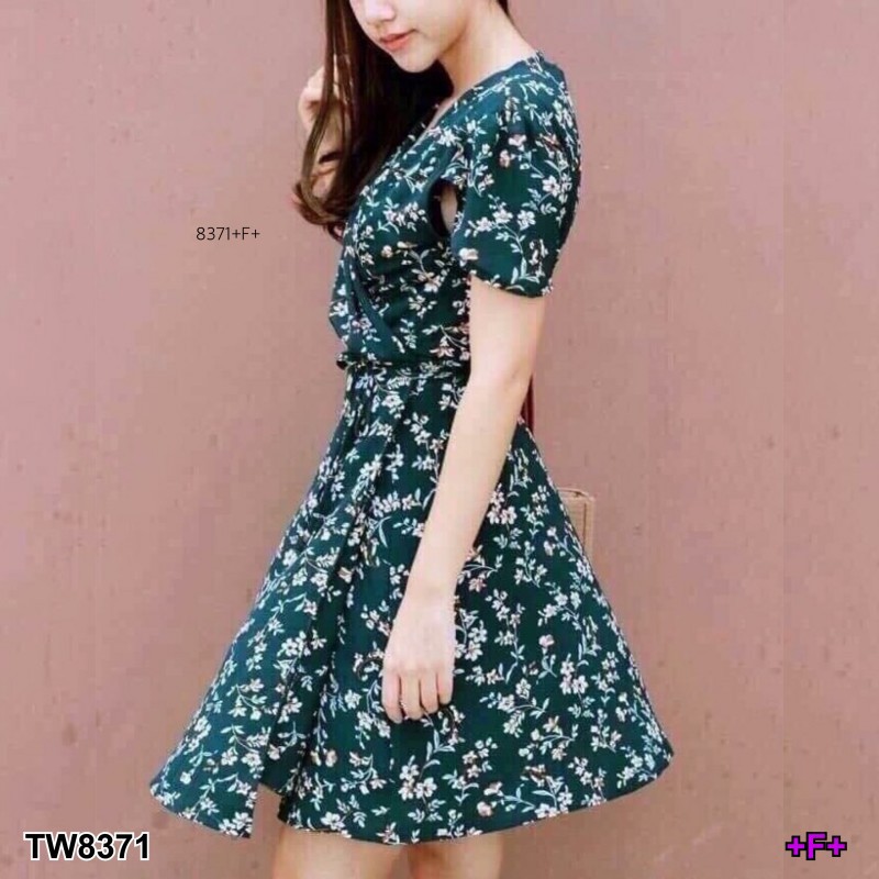 เดรสทรงกิโมโนลายดอก-tw8371
