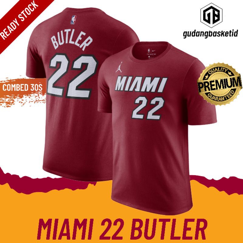 เสื้อยืดพิมพ์ลายแฟชั่นเสื้อยืดกีฬาบาสเก็ตบอล-nike-nba-gametime-miami-heats-22-butler