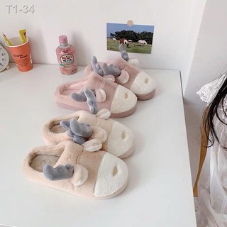 ►🍭พร้อมส่ง slipper ใส่ในบ้าน ขนนุ่ม สไตล์เกาหลี ❤️