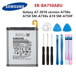 SAMSUNG Original EB-BA750ABU แบตเตอรี่3400MAh สำหรับ SAMSUNG Galaxy A7 2018รุ่น A730x A750 SM-A730x A10 SM-A750F + เครื่