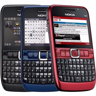 โทรศัพท์มือถือโนเกียปุ่มกด NOKIA  E63 (สีน้ำเงิน) 3G/4G รุ่นใหม่ 2020