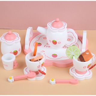 Strawberry Tea Set ของเล่นไม้เซ็ทนำชา