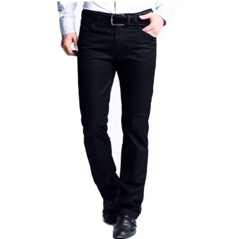 กางเกงสแล็คขายาวสีดำ-กางเกงทำงานผ้ายืดขากระบอกเล็ก-เอว28-52