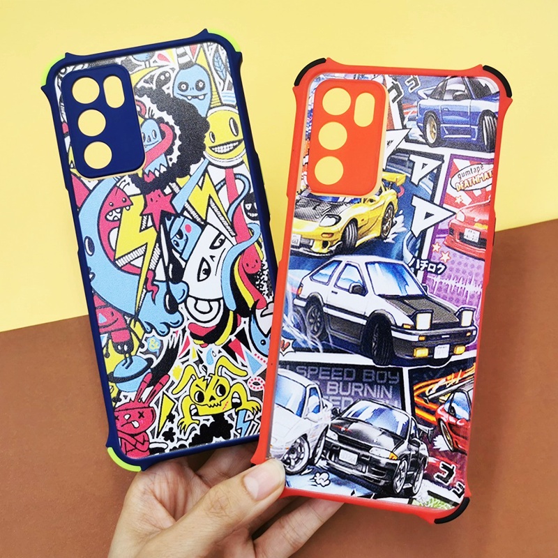 oppo-a15-a16-a53-a54-4g-a95-f11pro-reno-2f-reno-6z-5gพร้อมส่งเคสมือถือขอบสีมุมกันกระแทก-กันเลนส์กล้อง-ลายกราฟฟิตี้-oppo