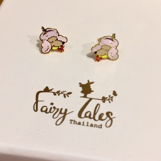 FAIRY TALES - Wonderland Earrings ต่างหูแฟชั่น / ต่างหูสัตว์ รูปหมาพุดเดิ้ล น่ารัก ไซส์มินิ Handmade พร้อมส่ง