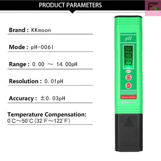 F &amp; L Kkmoon ปากกาทดสอบค่า Ph - 006 ความแม่นยําสูง