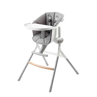 BEABA เก้าอี้ทานอาหารเด็กพร้อมเบาะ Up&Down High Chair with Cushion - Grey