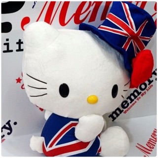 แท้ 100% จากญี่ปุ่น ตุ๊กตา ซานริโอ้ เฮลโล คิตตี้ Sanrio Hello Kitty Union Jack Plush Doll