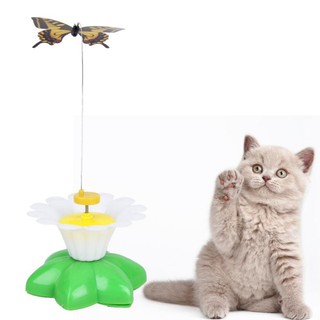 cataccessories ผีเสื้อบินและนกบิน 360 องศา ของเล่นแมว แถมถ่านฟรี1ก้อนพร้อมเล่น