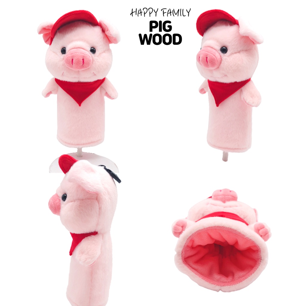 wico-amp-golf-golf-club-cover-happy-family-pig-driver-wood-hybird-ครอบครัวสุขสันต์-ฟาร์ม-สัตว์-หมู-กอล์ฟคลับ-cover