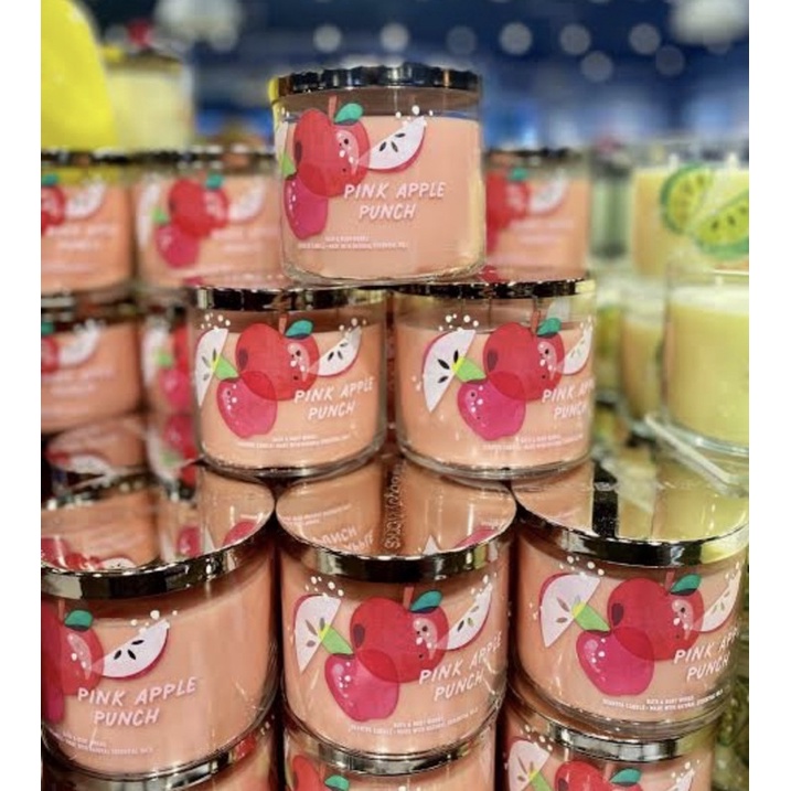 bath-amp-body-works-pink-apple-punch-scented-candle-411g-ของแท้