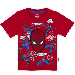 Marvel Boy Spider-Man T-shirt - เสื้อยืดเด็ก สไปเดอร์แมน ตัดต่อซาลาเปาเป็นกระเป๋าใส่ของได้  สินค้าลิขสิทธ์แท้100% characters studio