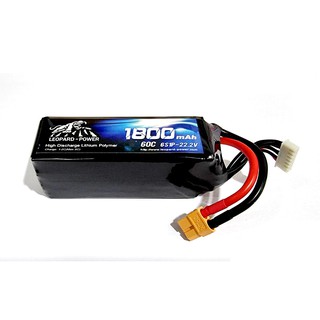 แบตเตอรี่ลิโพ Leopard 1800mAh (6เซล)(22.2V) 60C แบตลิโพ lipo แบต