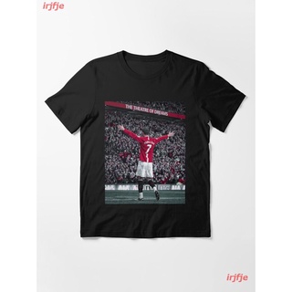 ฝ้ายเสื้อยืดพิมพ์ลาย2022 Cristiano Ronaldo Manchester United Essential T-Shirt เสื้อยืด ดพิมพ์ลาย ดผ้าเด้ง คอกลม cotton