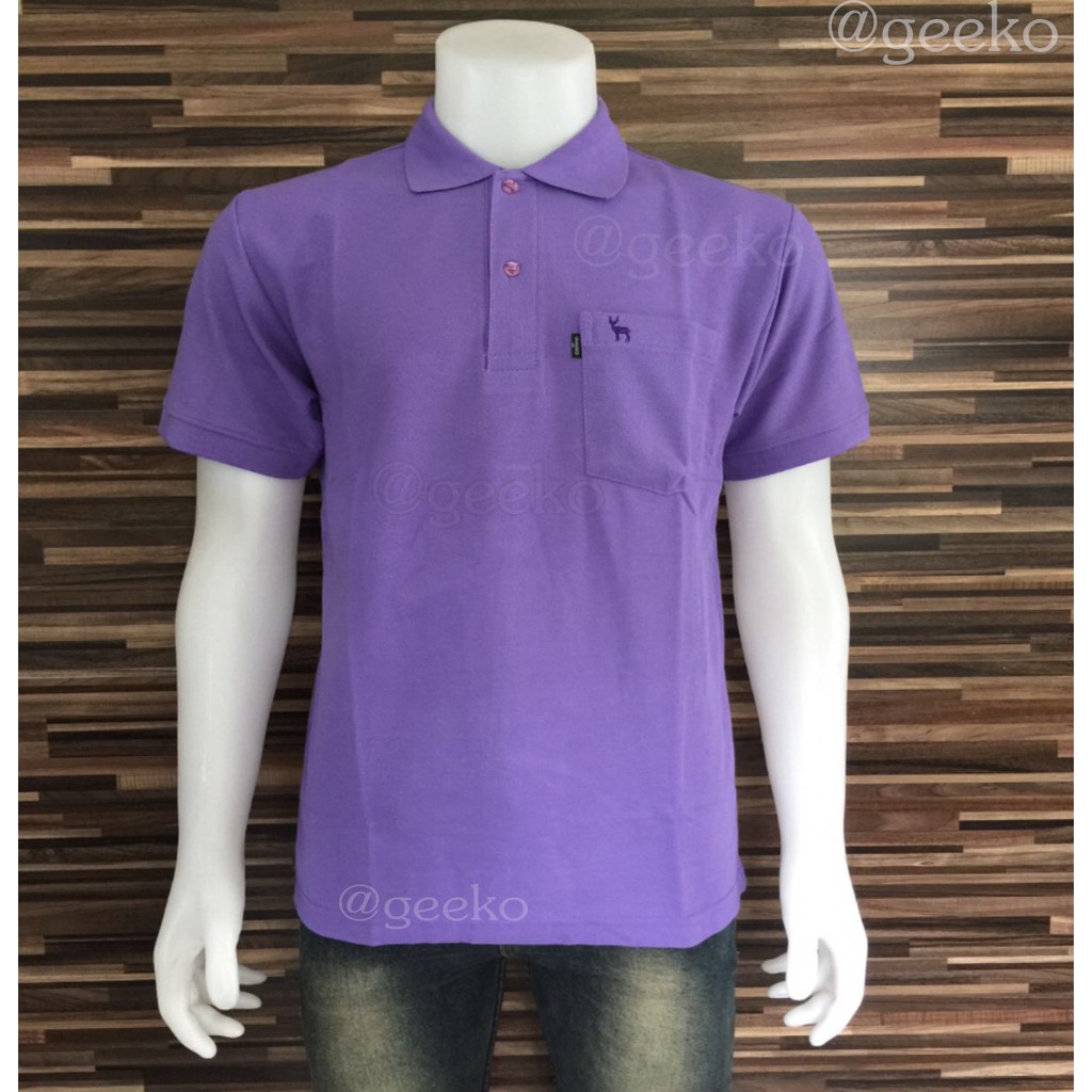 ภาพสินค้าpolo shirt คอปกสีม่วงอ่อน แขนสั้น สีพื้นแบบชาย เป็นทรงตรงมาตรฐาน มีกระเป๋าที่หน้าอก Men Polo Shirts จากร้าน polopratunamkhonkhaen บน Shopee ภาพที่ 3