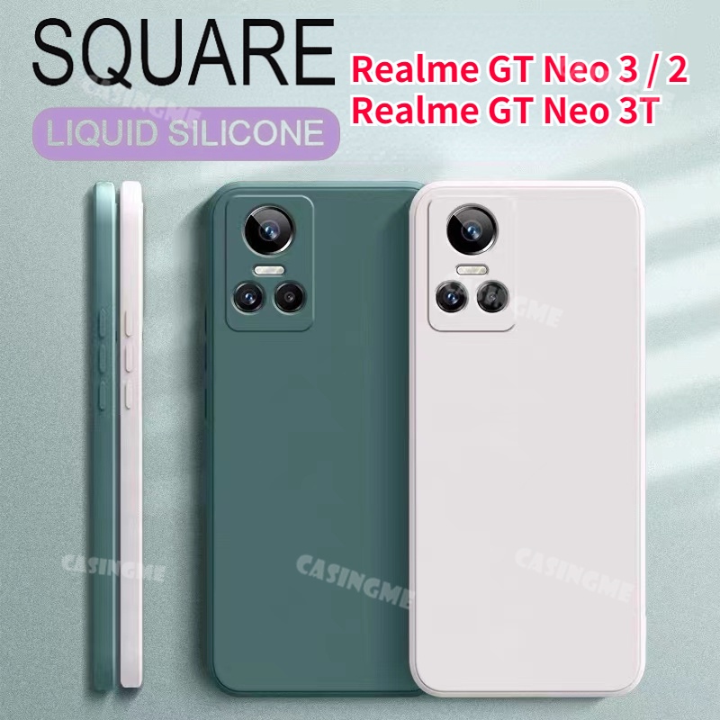 ภาพหน้าปกสินค้าเคสโทรศัพท์ซิลิโคน แบบนิ่ม ทรงสี่เหลี่ยม กันกระแทก สําหรับ Realme GT Neo 3T Neo3 2 3 2T 3T 4G 5G จากร้าน casingme.th บน Shopee