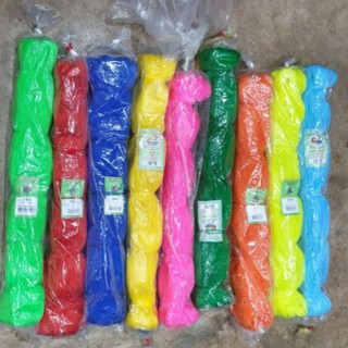 สินค้า เชือกโปลีสี ด้ายเบอร์ 9 ขนาด 1 กก. เชือกงานฝีมือ ทัก ทอ สาน ทำเปล ตะกร้า กระเป๋า กระติ๊บข้าว มีสีสันมากมาย