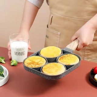 ✎4-Cup Egg Frying Pan Non-Stick Cooking Pans Pancake Steak Ham Omelet Pan Breakfast Maker Cookware Kitchen Tools Accesso