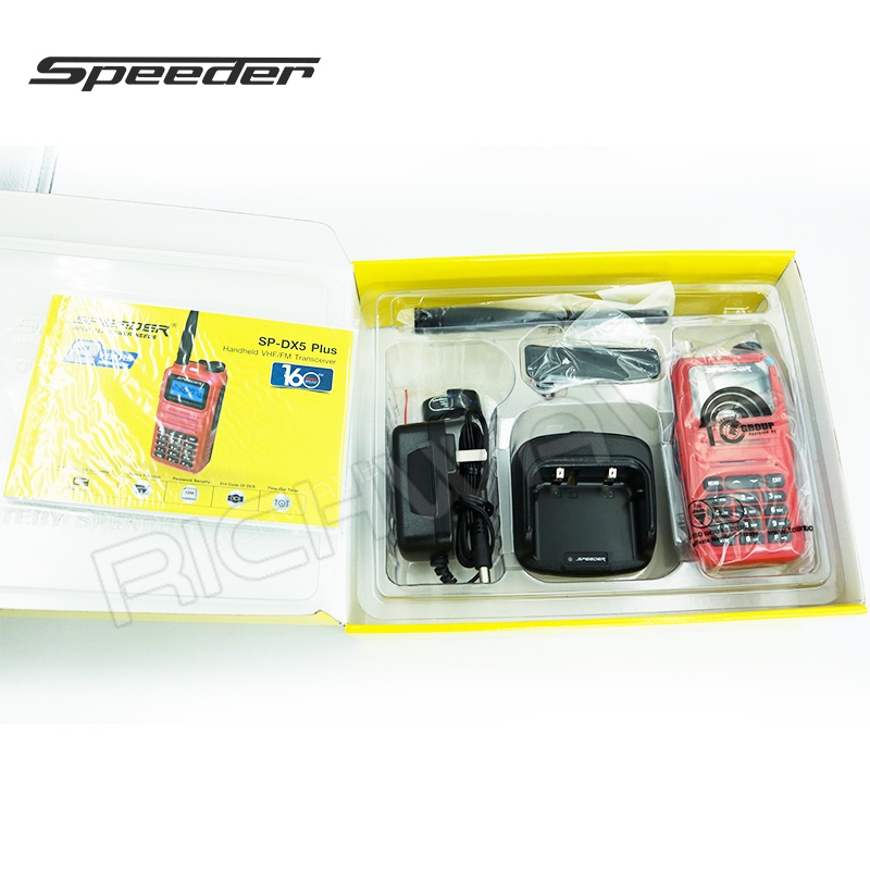 SPEEDER SP-DX5 Plus วิทยุสื่อสาร 0.5 วัตต์ ถูกกฏหมาย รับประกัน 2 ปี อุปกรณ์ครบชุด วอแดง