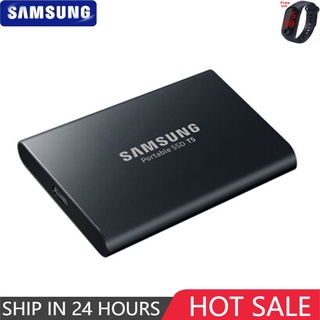 で .Samsung (MU-PA1T0B/AM) T5 Portable SSD - 1TB - USB 3.1 External SSD , Black